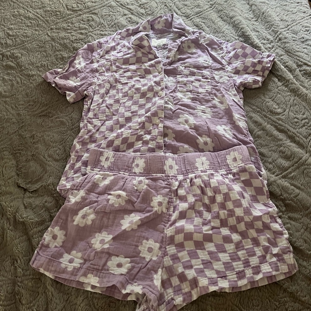 American Eagle Outfitters Lavender Floral PJ set